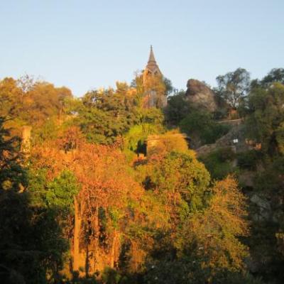 Cerro Santa Lucia au coucher du soleil