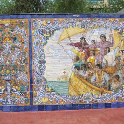 L'histoire de la colonisation de l'argentine sur une place à Mendoza