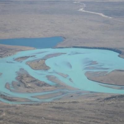 Environs d'El Calafate vus du ciel
