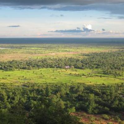 Jolie vue depuis un temple d'Angkor