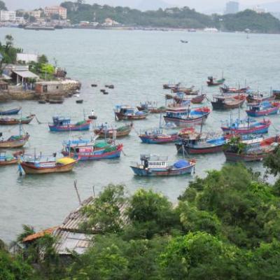 Vue de la baie depuis l'aquarium de Nha Trang