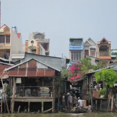 Ville du delta du Mekong