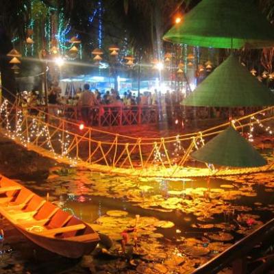 Illuminations d'un jardin public