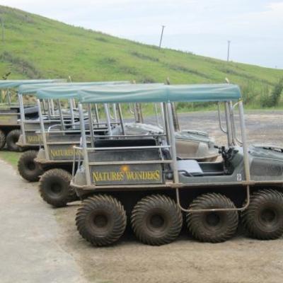 Vehicules tout terrain de notre excursion a Otarago