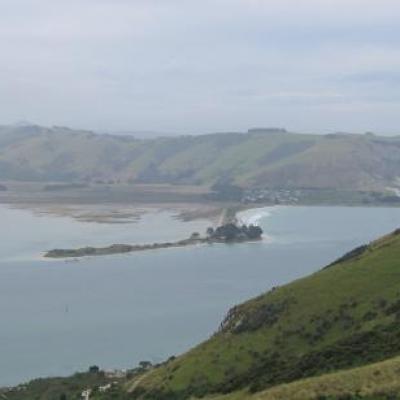 Vue depuis le vehicule tout terrain sur la peninsule d'Otarago