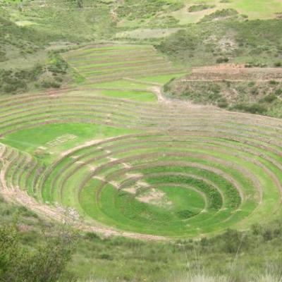 Cultures en cercles concentriques (ruines incas de Moray)